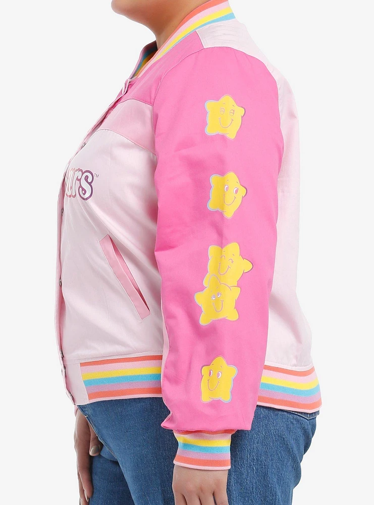 Care Bears Rainbow Varsity Girls Racing Jacket Plus