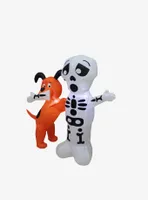 Skeleton with Dog Inflatable Decor