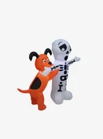 Skeleton with Dog Inflatable Decor