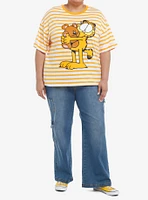 Garfield Stripe & Pooky Girls Oversized T-Shirt Plus