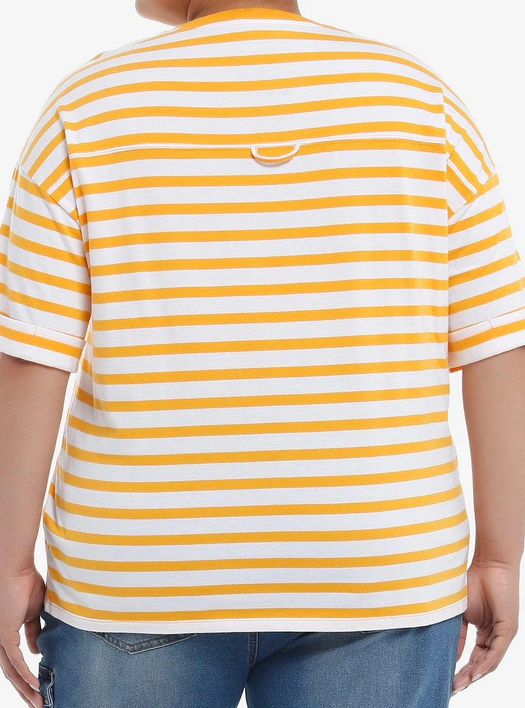 Garfield Stripe & Pooky Girls Oversized T-Shirt Plus