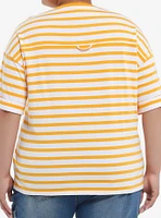 Garfield Stripe & Pooky Girls Oversized T-Shirt Plus