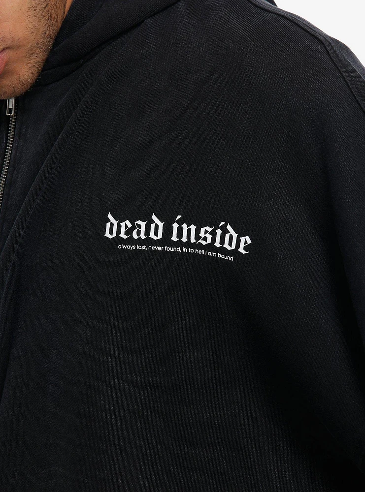 Dead Inside Skull Mineral Wash Hoodie