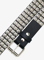 Silver Bling Pyramid Stud Belt