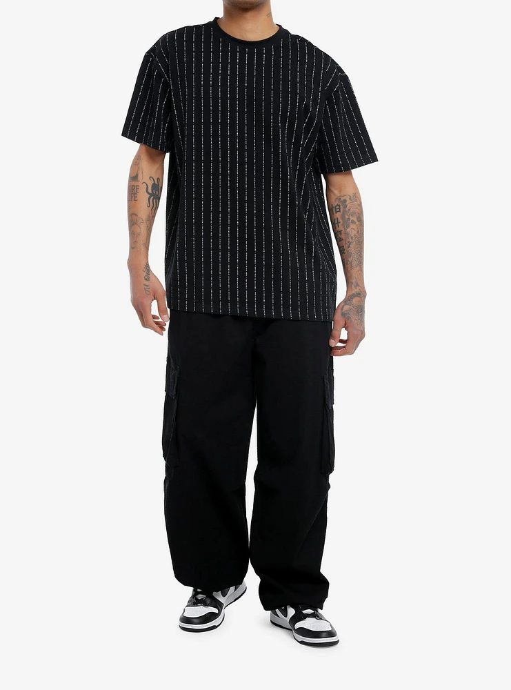 I Hate You Pinstripe Oversized T-Shirt