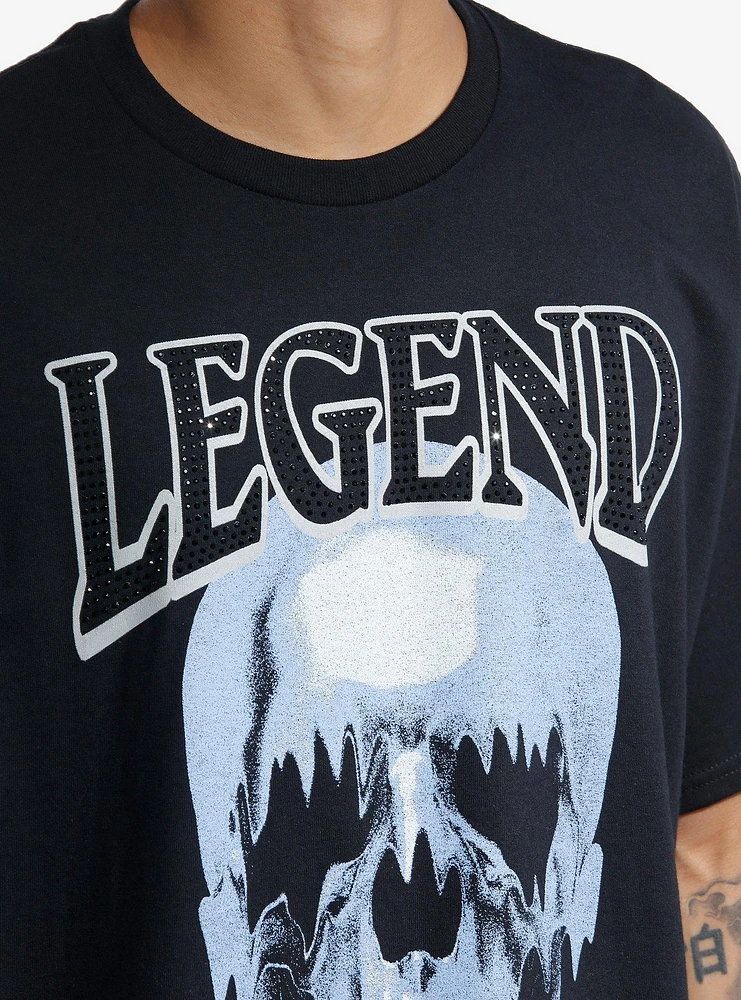 Social Collision® Legend Skull Rhinestone T-Shirt