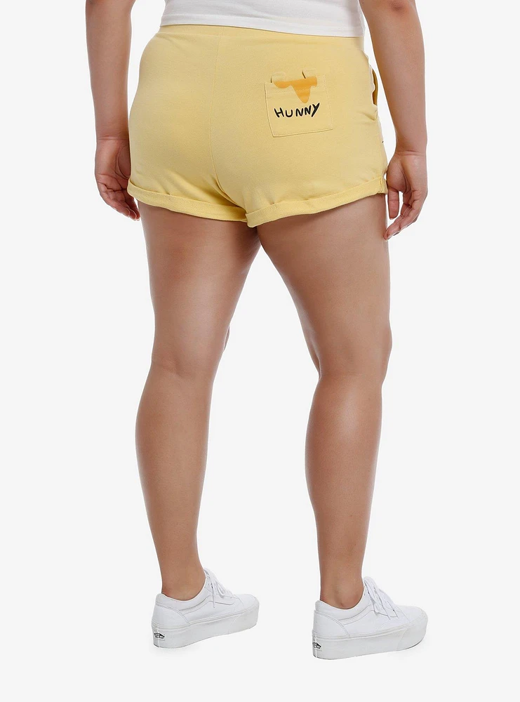 Disney Winnie The Pooh Bee & Hunny Girls Lounge Shorts Plus