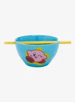 Nintendo Kirby Blue Ramen Bowl with Chopsticks