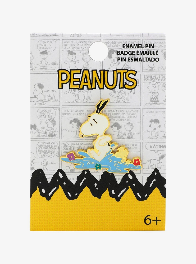 Loungefly Peanuts Snoopy and Woodstock Rain Puddle Enamel Pin — BoxLunch Exclusive