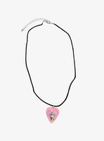 Sweet Society Cat Angel Guitar Pick Cord Necklace