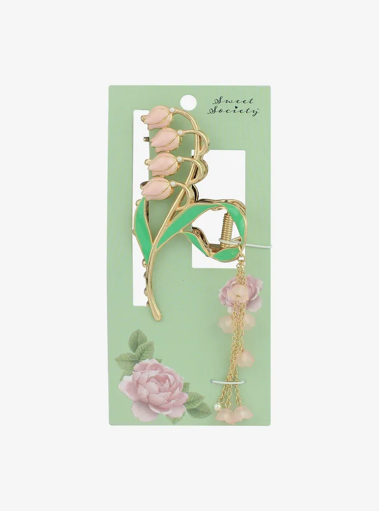 Lily Of The Valley Claw Hair Clip