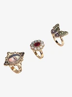 Thorn & Fable Art Eye Cameo Jewel Ring Set
