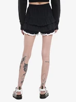 Sweet Society® Black & White Ruffle Lolita Girls Lounge Shorts