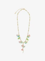 Thorn & Fable Pearl Bead Flower Drop Necklace