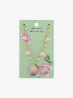 Sweet Society Pink Floral Charm Necklace