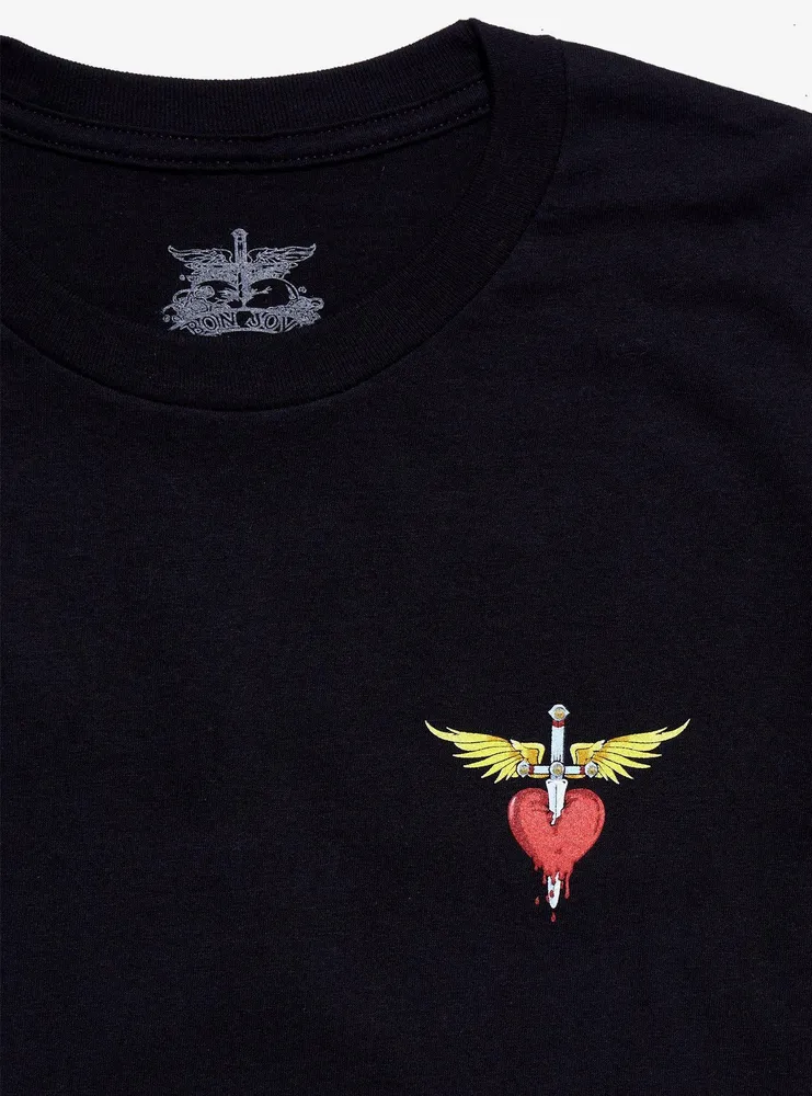 Bon Jovi New Jersey Heart & Dagger T-Shirt