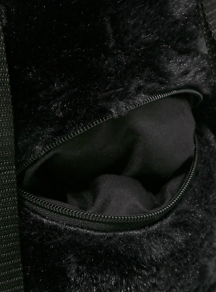 Black Bunny Piercings & Chains Plush Mini Backpack