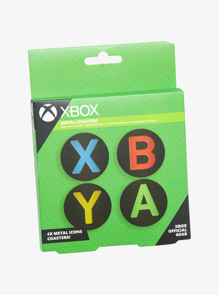 Xbox Controller Icons Metal Coaster Set