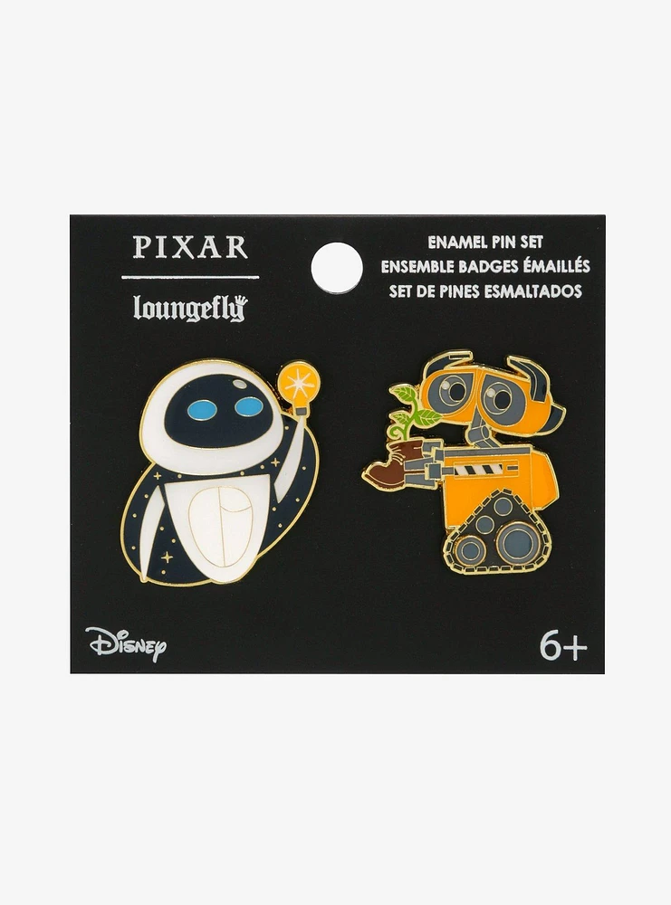 Loungefly Disney Pixar WALL-E and EVE Enamel Pin Set — BoxLunch Exclusive