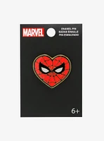 Marvel Spider-Man Heart-Shaped Glitter Enamel Pin — BoxLunch Exclusive