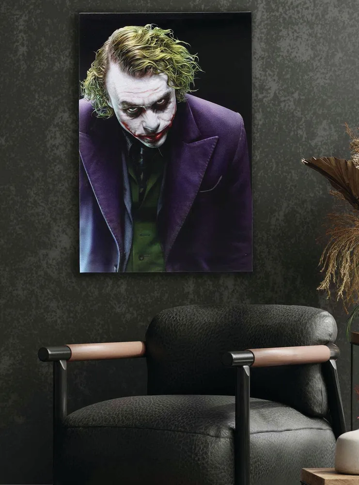 DC Comics Joker The Dark Knight Close Up Canvas Wall Art