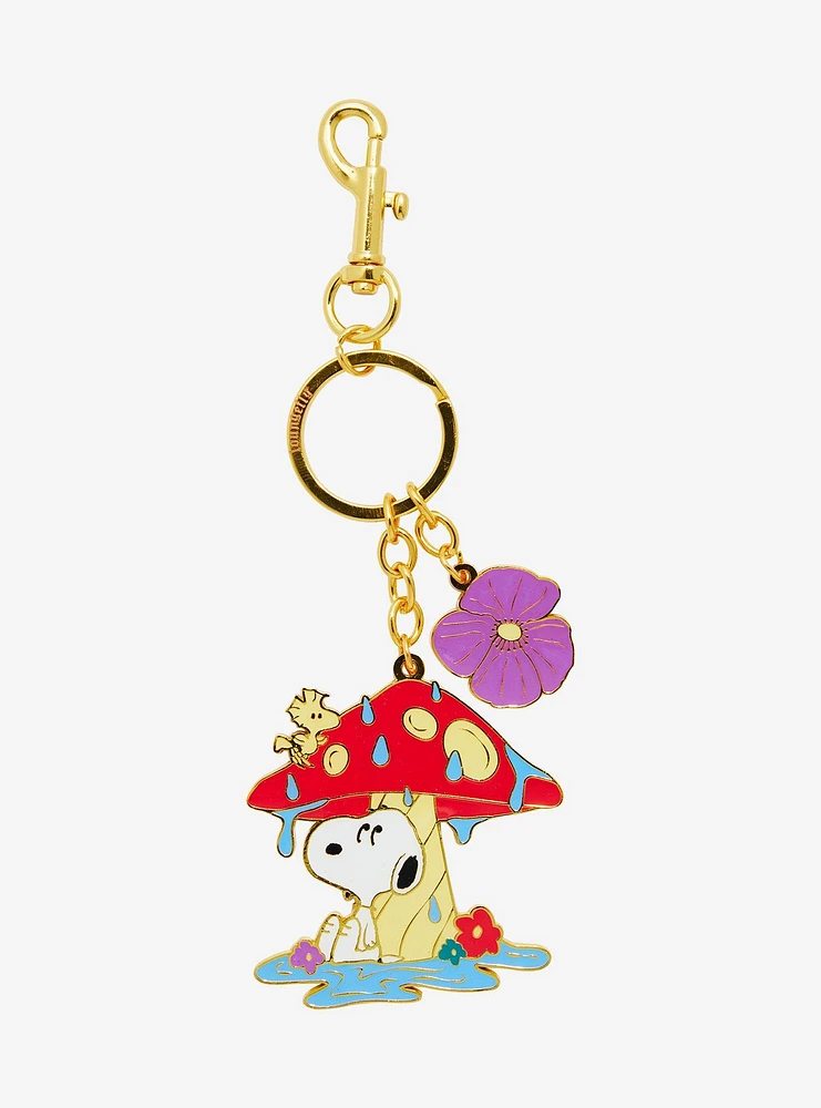 Loungefly Peanuts Snoopy and Woodstock Mushroom Keychain — BoxLunch Exclusive