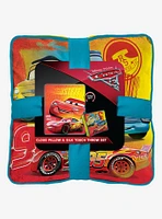 Disney Pixar Cars Rusteze Lightning Silk Touch Throw With Cloud Pillow