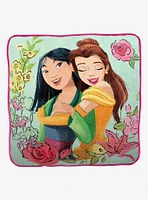 Disney Princess Floral Smiles Silk Touch Throw With Cloud Pillow