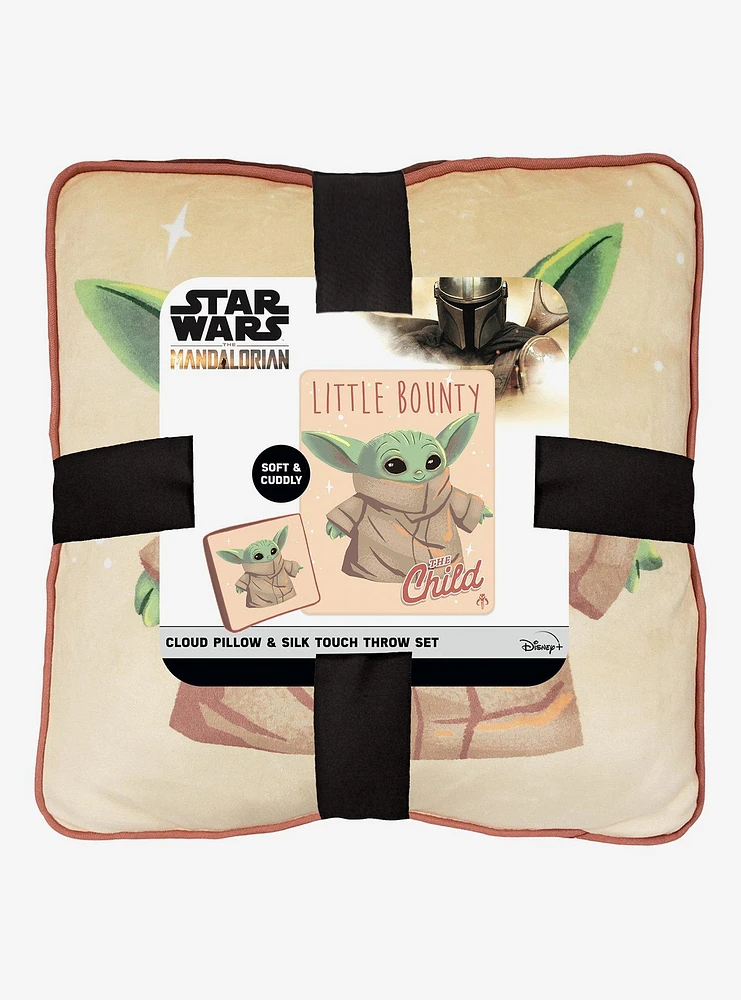 Star Wars The Mandalorian Little Force Silk Touch Throw With Cloud Pillow