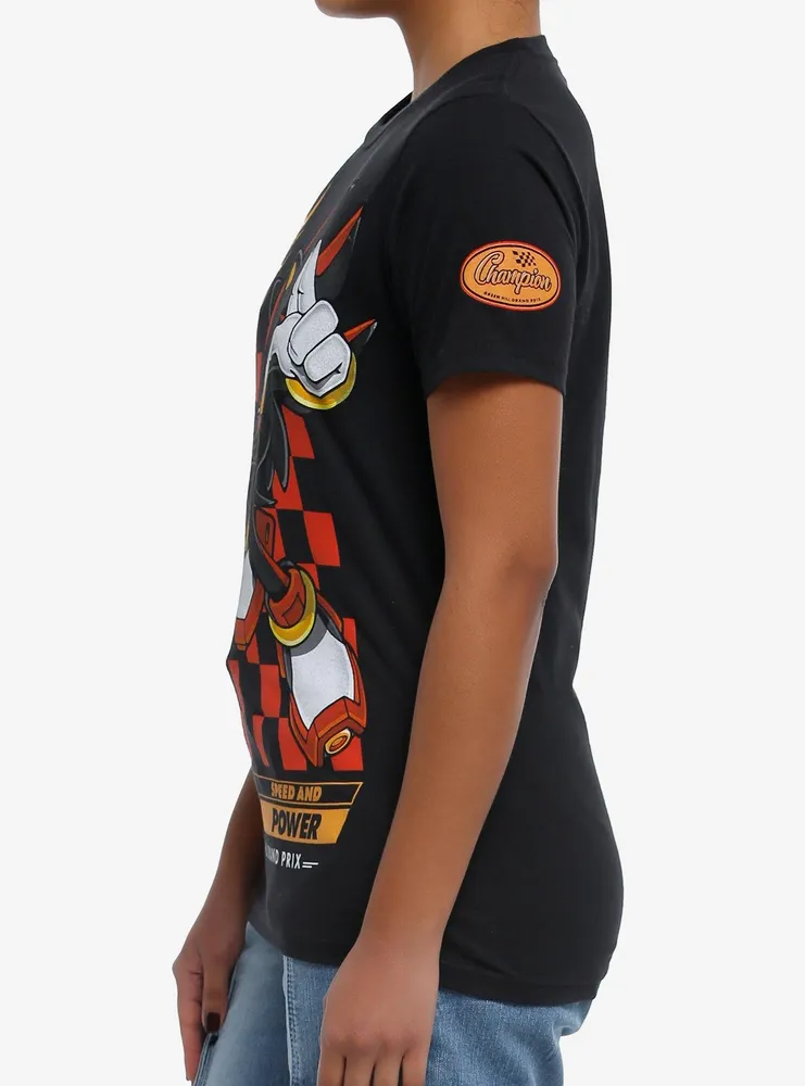 Sonic The Hedgehog Shadow Racing Boyfriend Fit Girls T-Shirt