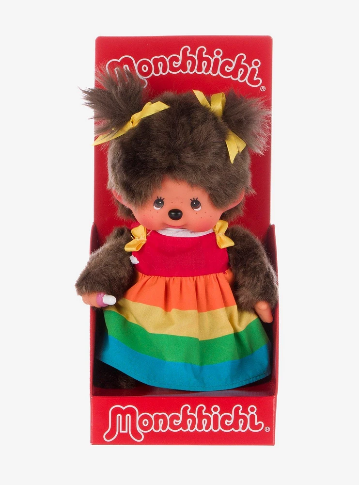 Monchhichi Rainbow Dress Girl Doll