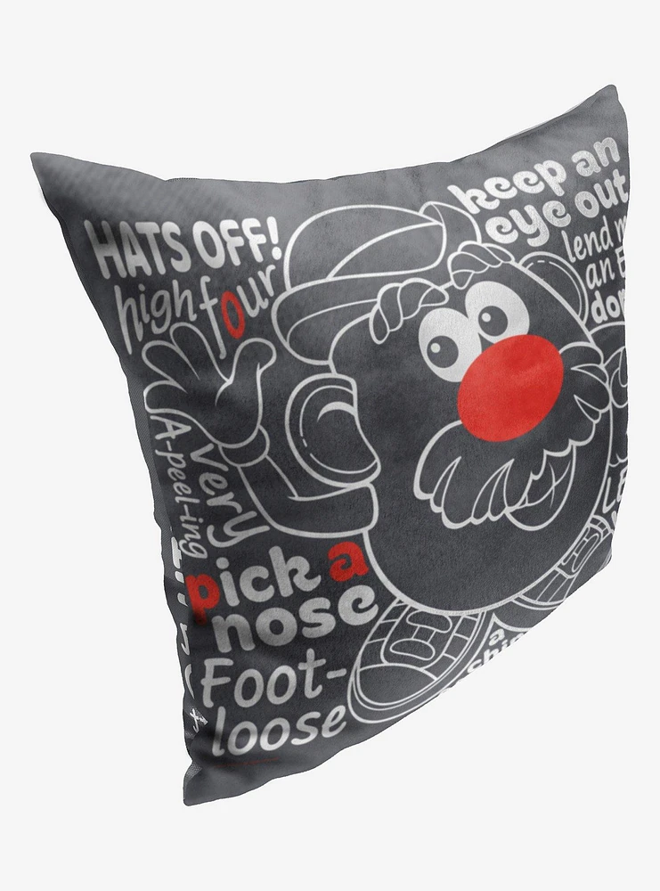 Disney Pixar Toy Story Mr Potato Head Phrases Printed Throw Pillow