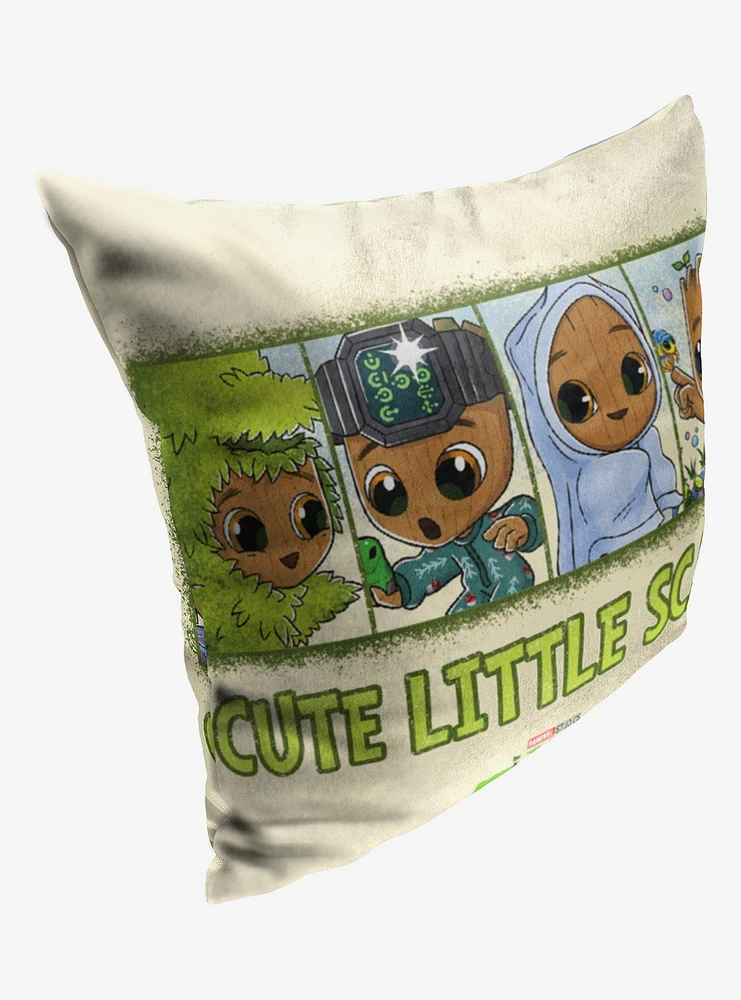 Marvel I Am Groot Cute Little Scamp Printed Throw Pillow