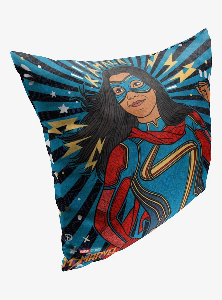 Marvel Ms Marve Bold Kamala Printed Throw Pillow