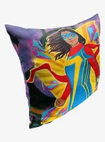 Marvel Ms Marvel Graffiti Marvel Printed Throw Pillow