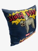 Marvel Ms Marvel Sloth Baby Printed Throw Pillow