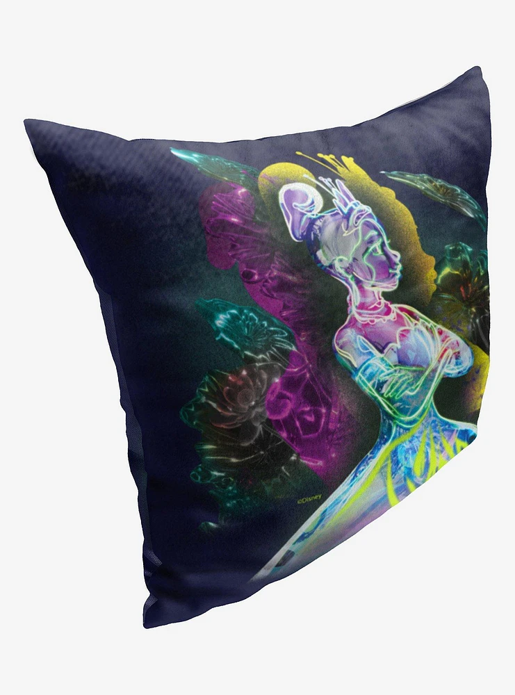 Disney100 The Princess And The Frog Neon Tiana Printed Throw Pillow