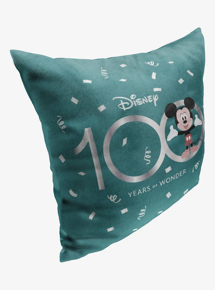 Disney100 Mickey Mouse Platinum 100 Printed Throw Pillow