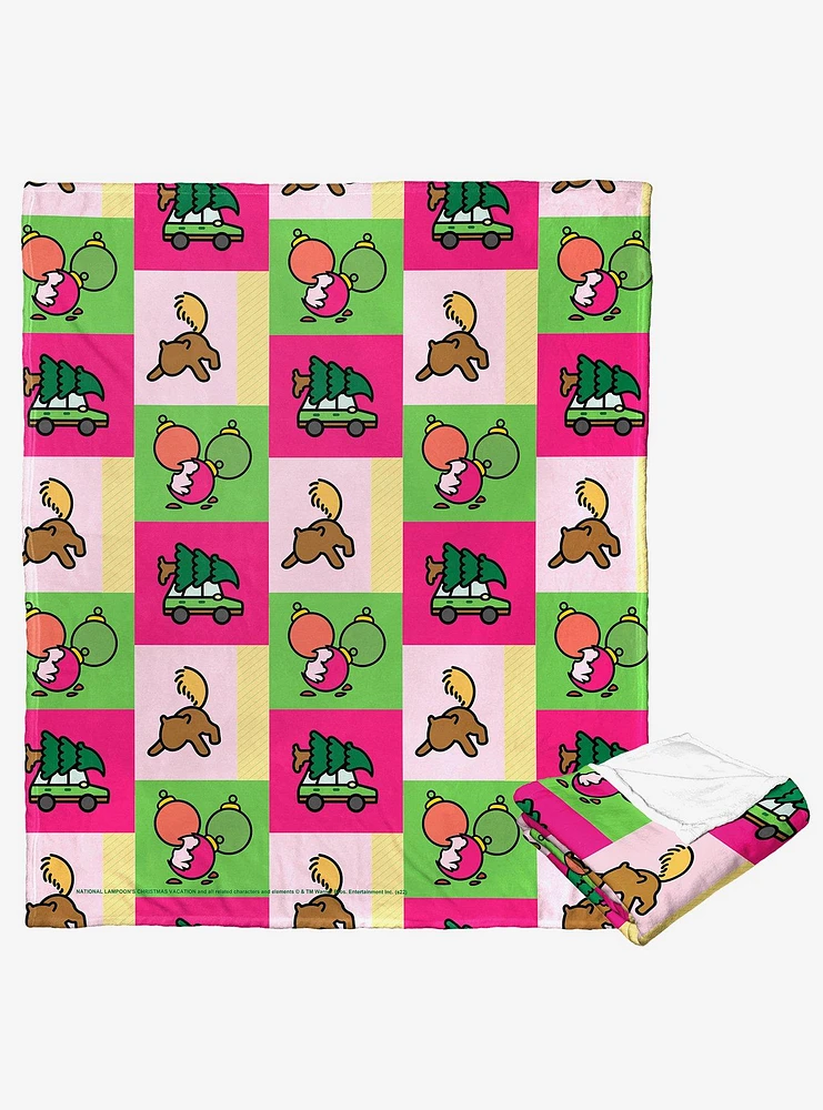 National Lampoon's Christmas Vacation Christmas Squares Silk Touch Throw Blanket