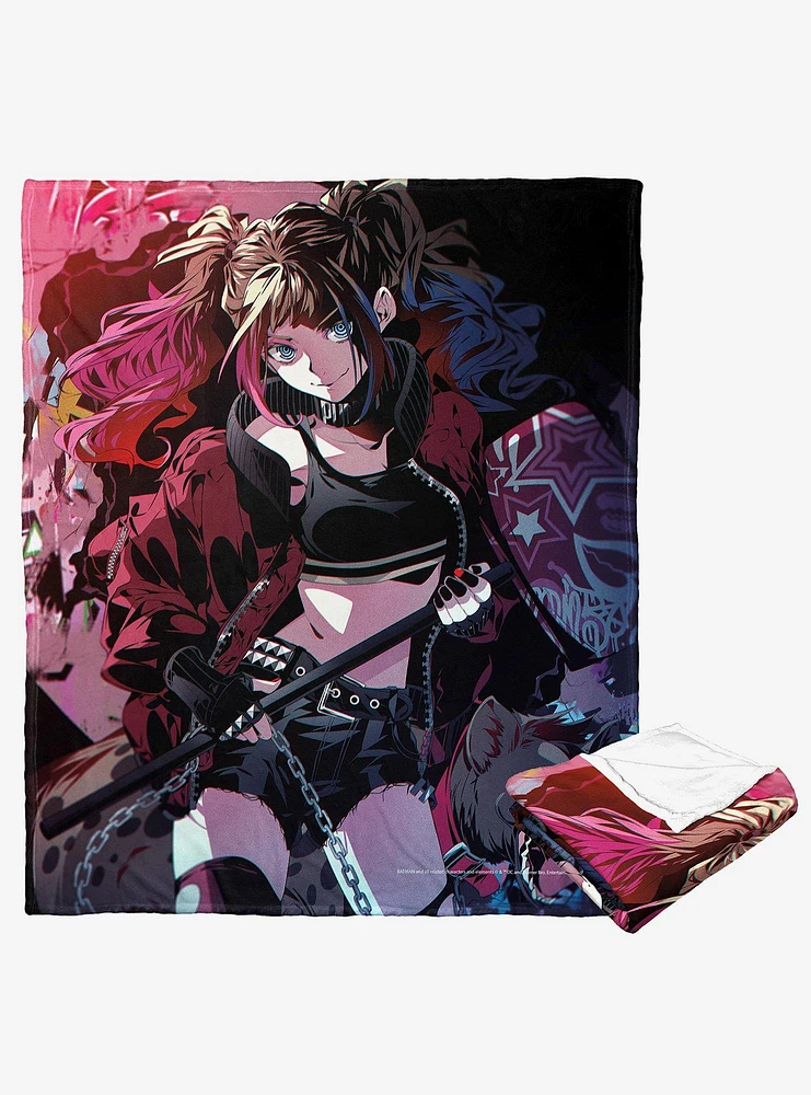 DC Harley Quinn Anime Harley Silk Touch Throw Blanket