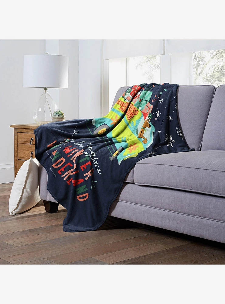 Scooby-Doo! Driving In A Winter Wonderland Silk Touch Throw Blanket
