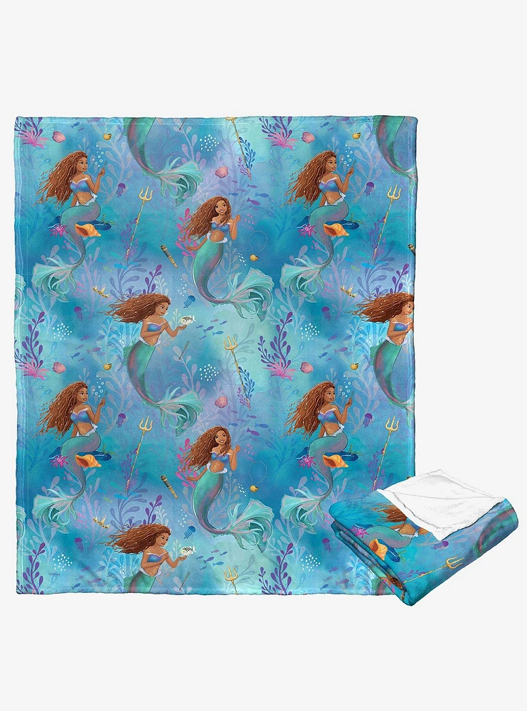 Disney The Little Mermaid Ocean Adventures Silk Touch Throw