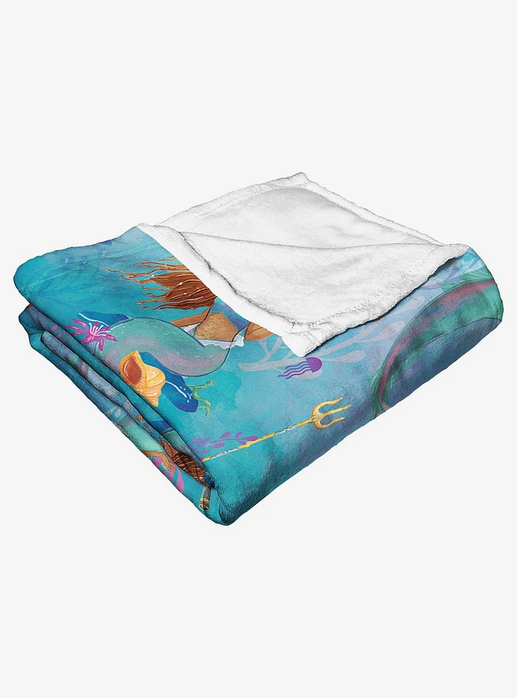 Disney The Little Mermaid Ocean Adventures Silk Touch Throw