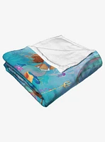 Disney The Little Mermaid Ocean Adventures Silk Touch Throw