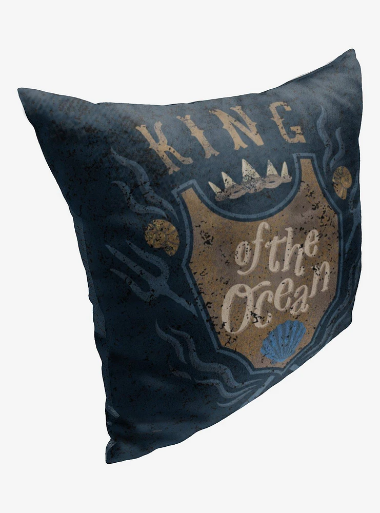 Disney The Little Mermaid King Of The Sea Printed Throw Pillow