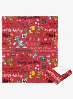 Tom And Jerry Festive Cheer Silk Touch Throw