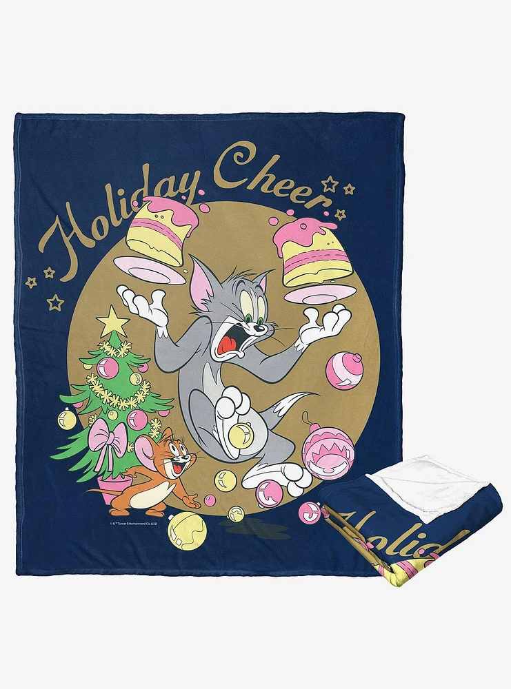 Tom And Jerry Holiday Cheer And Mischief Silk Touch Throw