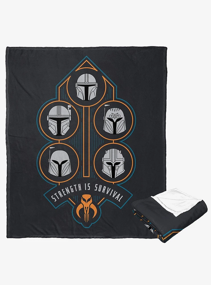 Star Wars The Mandalorian Strength Is Survival Silk Touch Throw