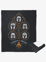 Star Wars The Mandalorian Strength Is Survival Silk Touch Throw