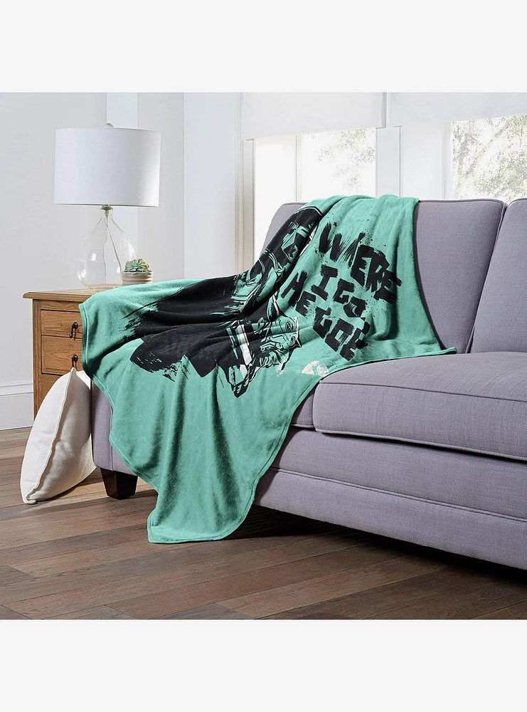 Star Wars The Mandalorian We Go Together Silk Touch Throw